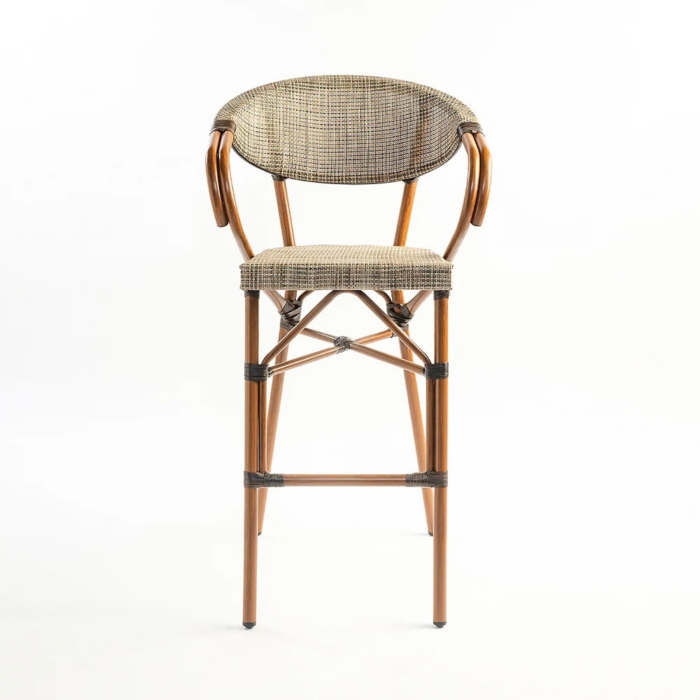 High Back Wicker Bar Chair