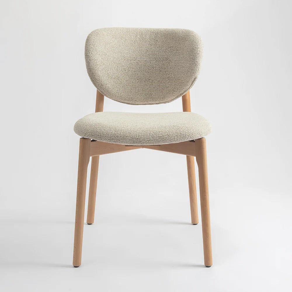 Curved Back Nordic Dining Chair