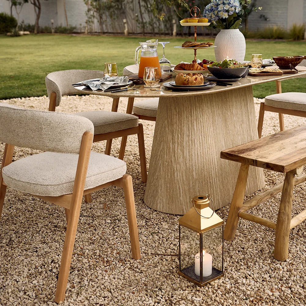 Oasis Travertine Pedestal DiningTable