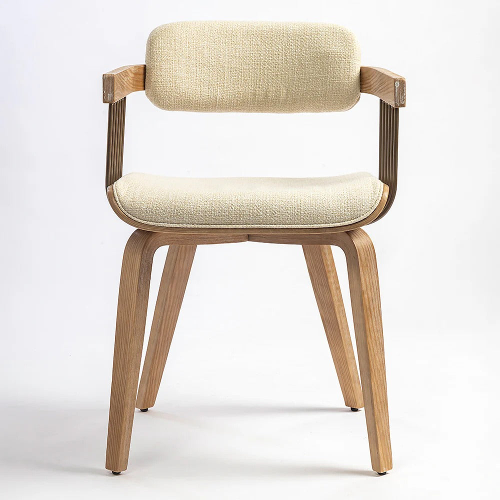 Bentwood Dining Chair with Metal Spindle Back