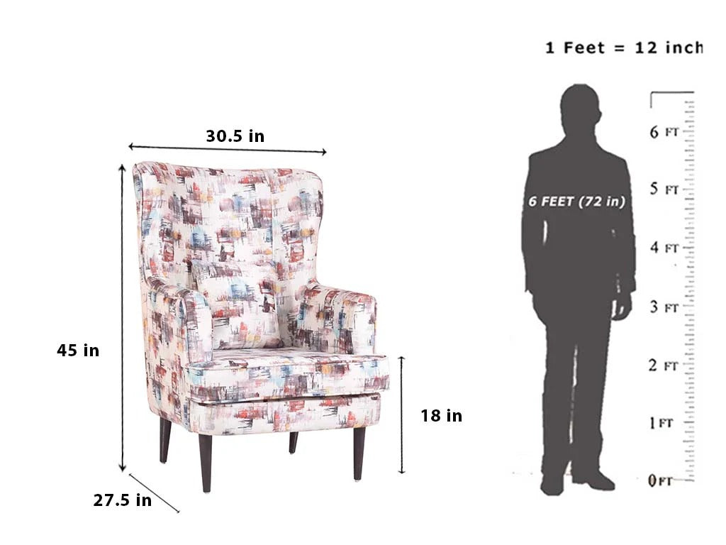 Art Canvas Wing Chair