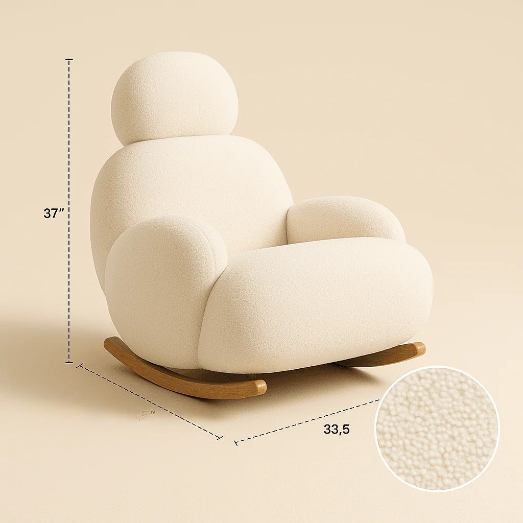 Cloud Bouclé Rocking Accent Chair