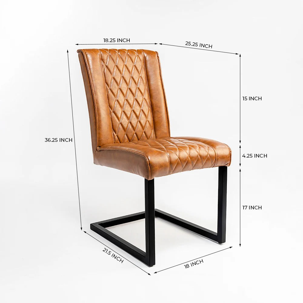 Diamond-Stitch PU Leather Backrest Close-Up