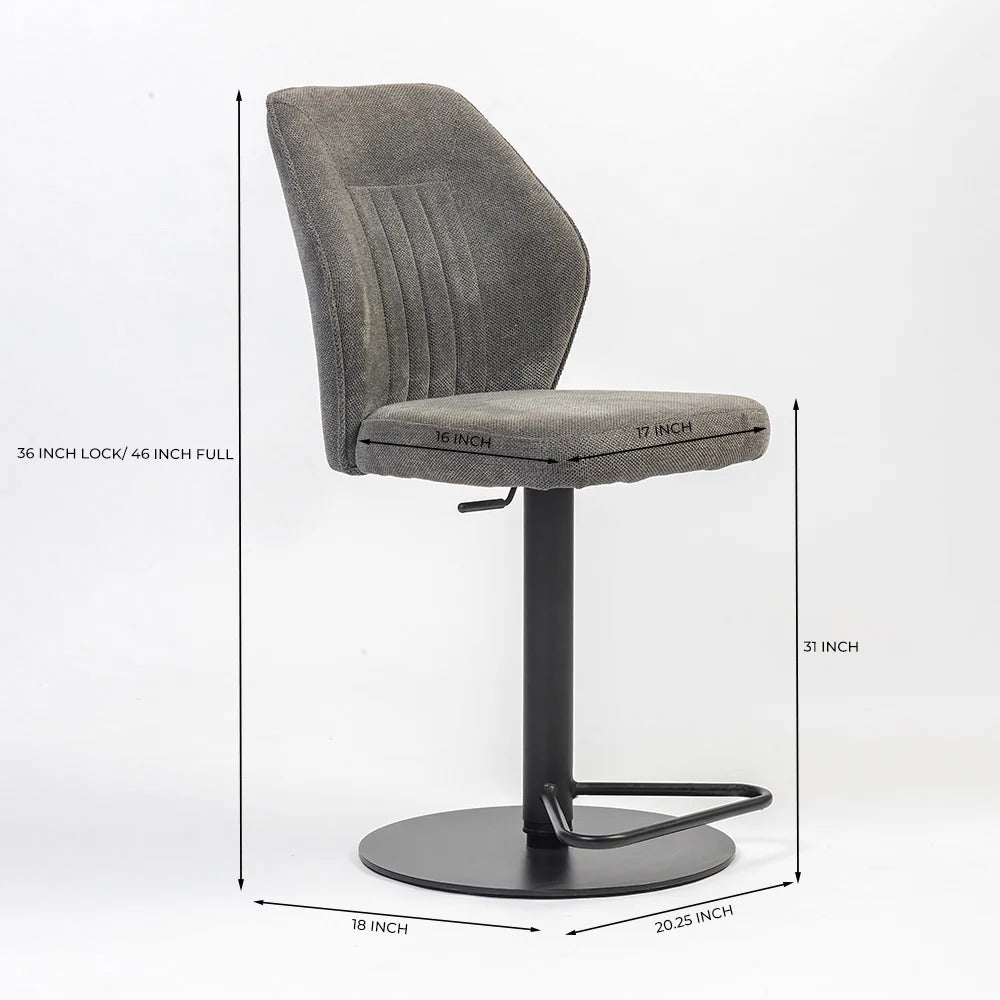Contemporary Fabric Counter Bar Chair