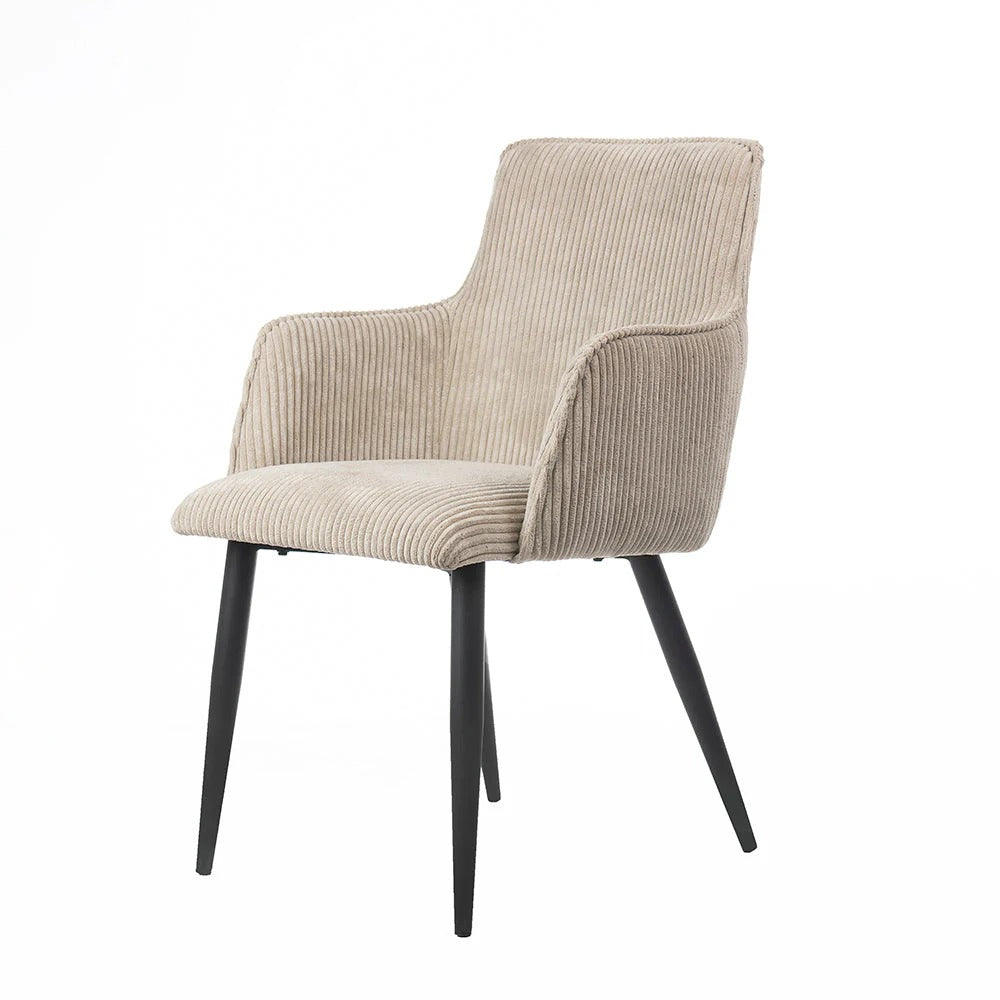 Ribbed Fabric Arm Chair