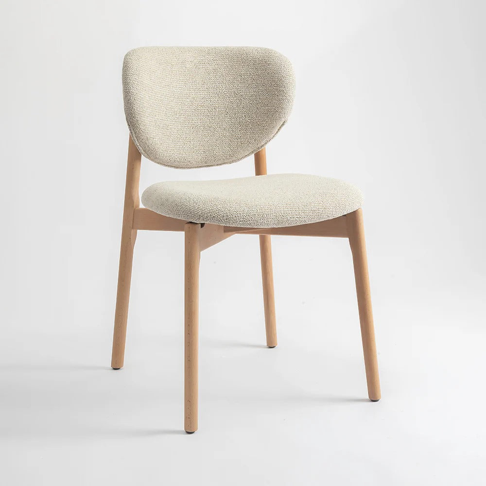 Curved Back Nordic Dining Chair