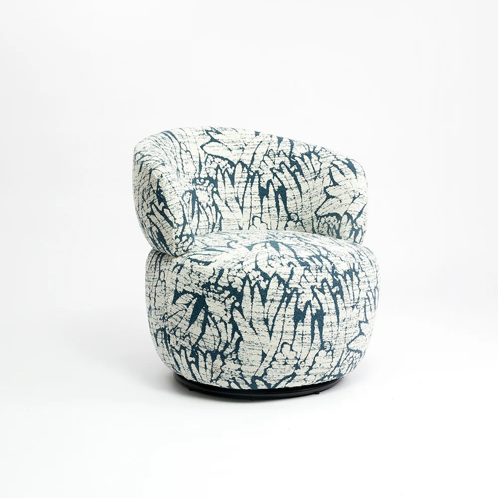 Azure Bloom Swivel Chair