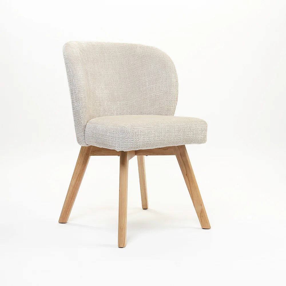 Modern Cream Upholstered Dining Chair