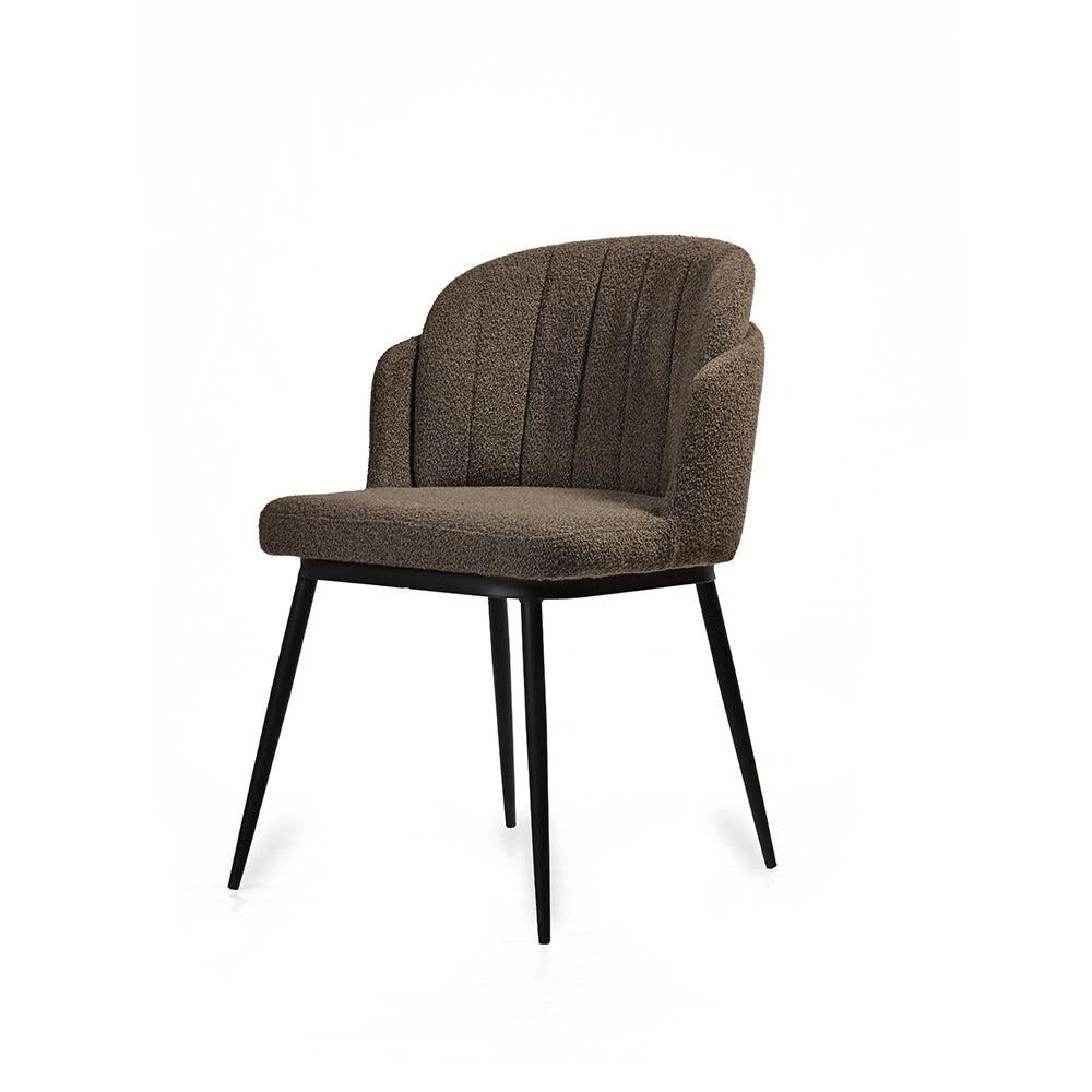 Brown Chair with Slim Metal Legs