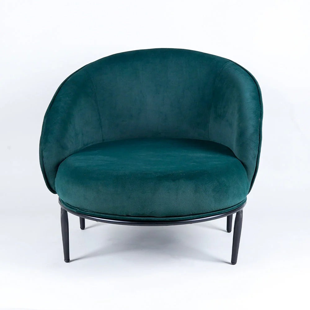 Low-Floor Modern Velvet Accent Chair