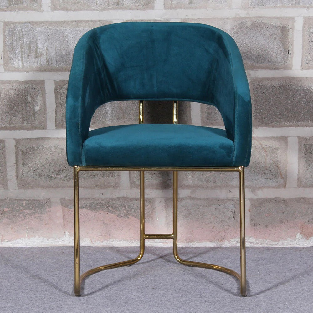 Luxe Blue Velvet Dining Chair