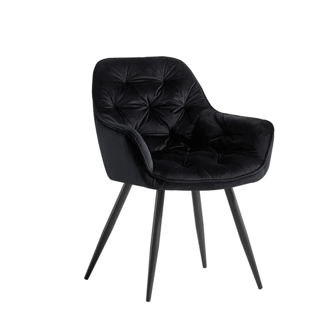 Black Tufted Accent Chair