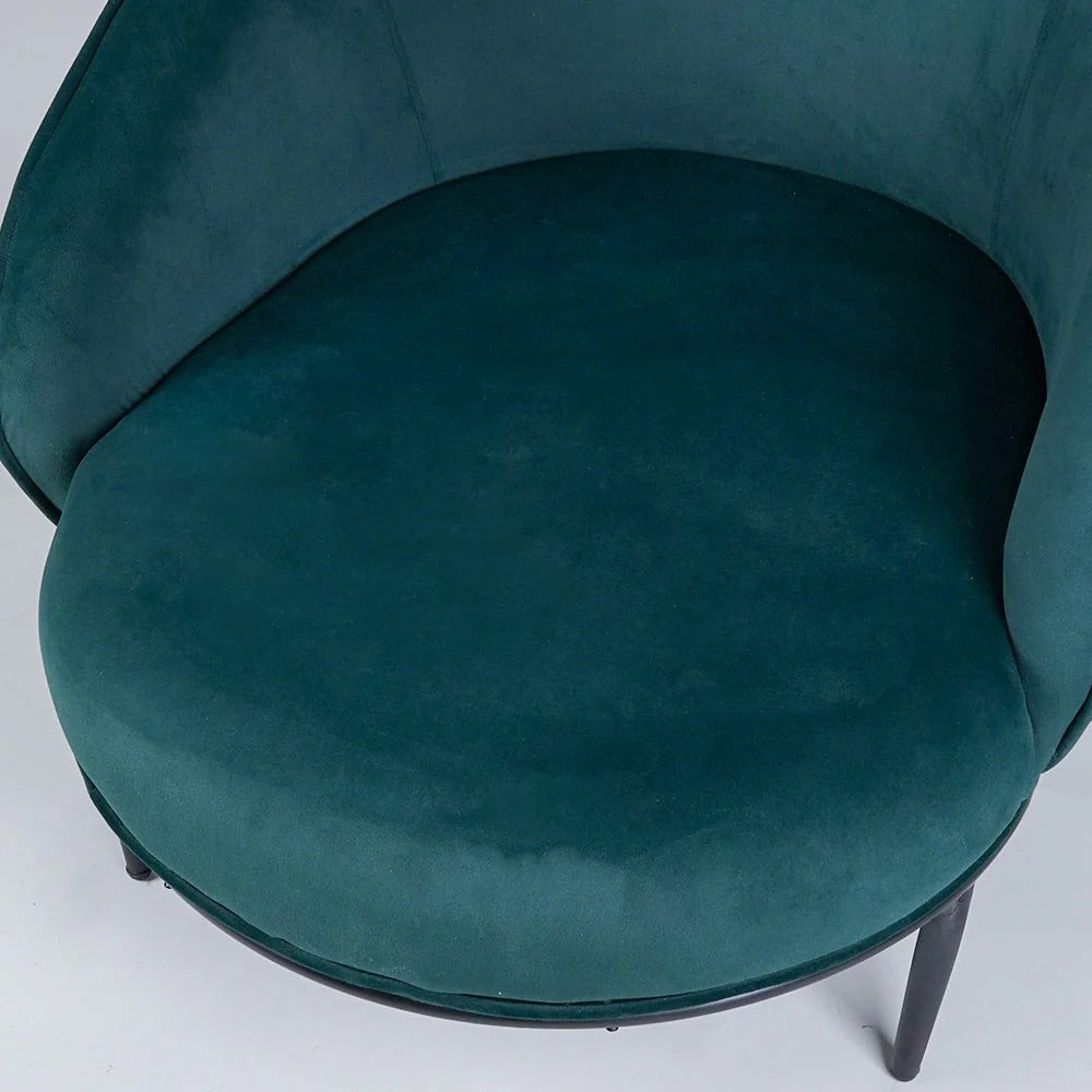 Low-Floor Modern Velvet Accent Chair