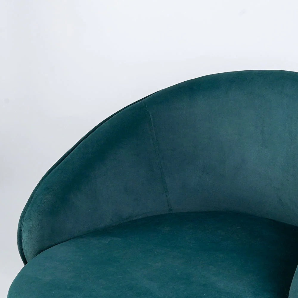 Low-Floor Modern Velvet Accent Chair