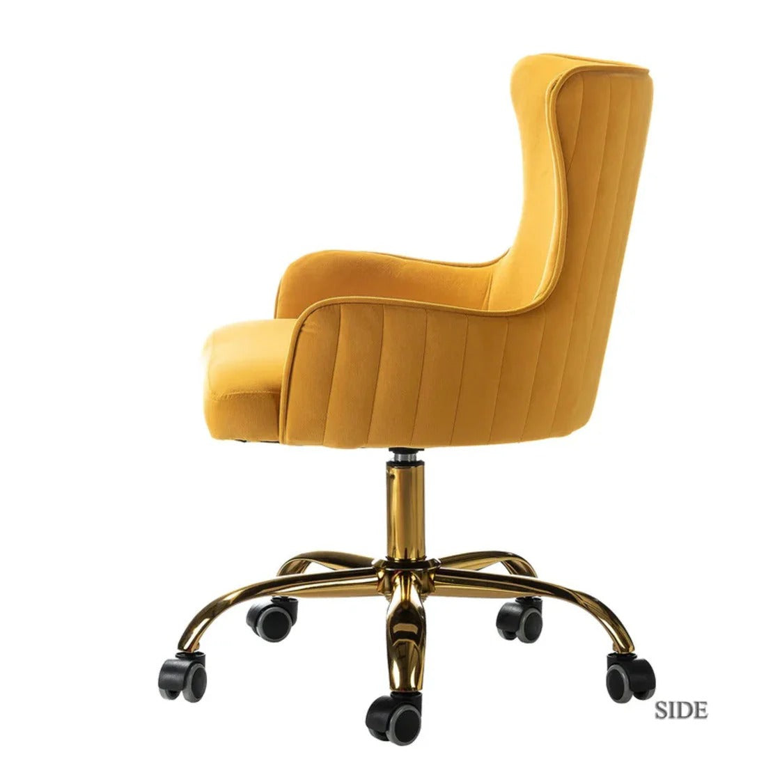 Luxury Yellow Velvet Accent Chair