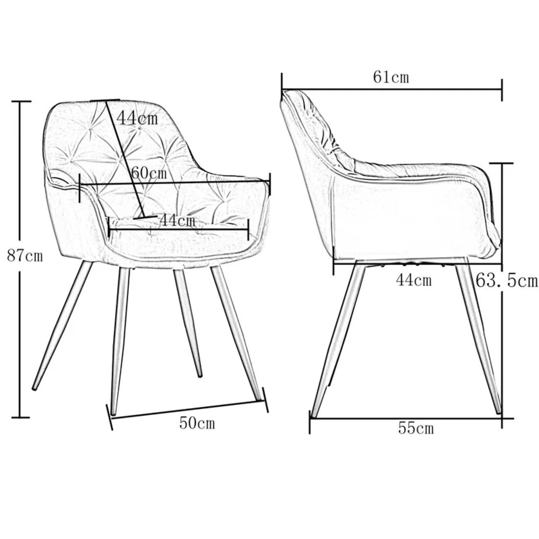 Black Tufted Accent Chair