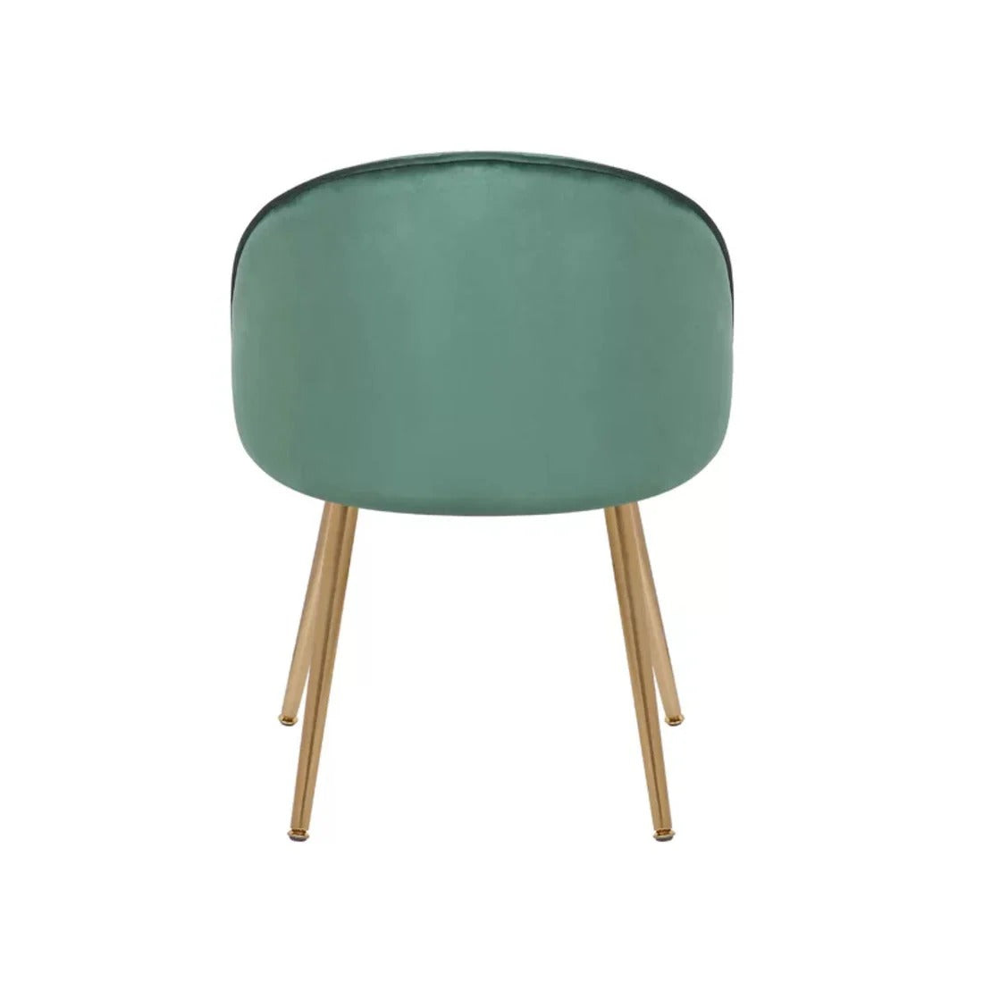 Golden-Legged Royal Green Velvet Chair