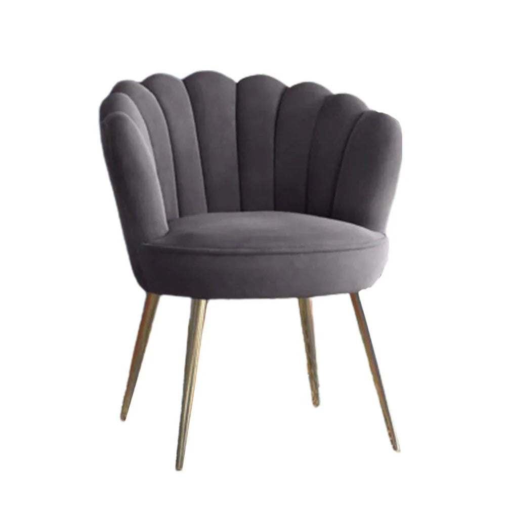 Grey Shell Accent Chair
