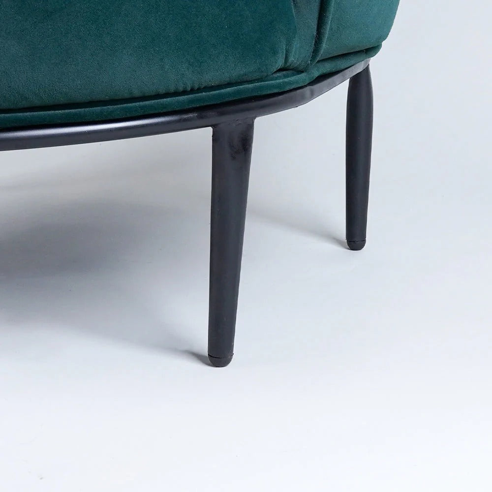 Low-Floor Modern Velvet Accent Chair