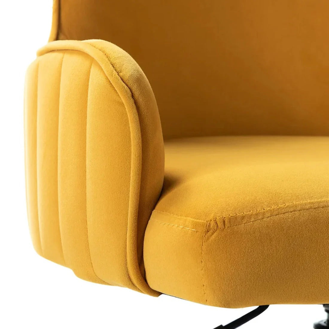 Luxury Yellow Velvet Accent Chair