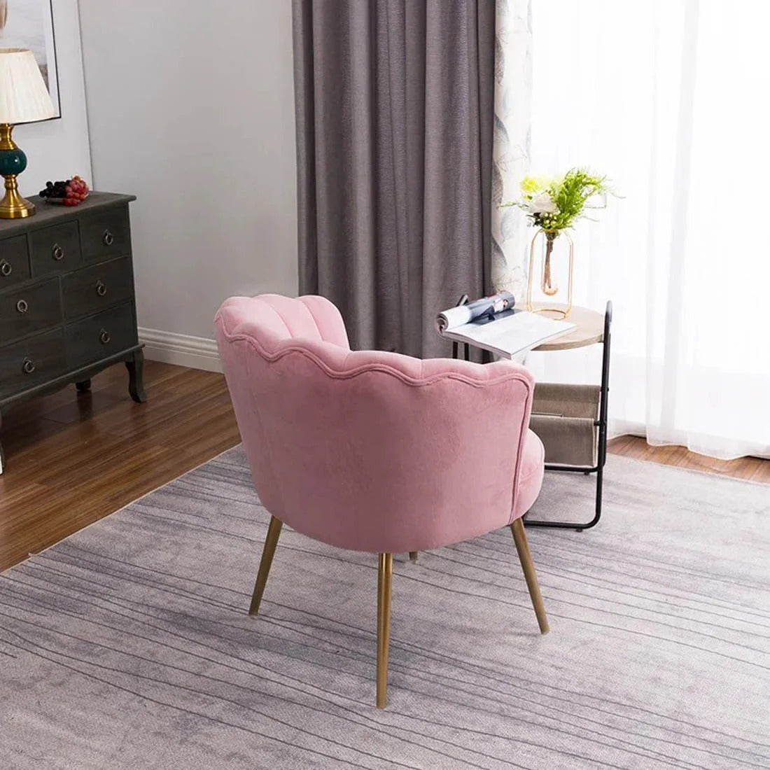 Pink Shell Accent Chair