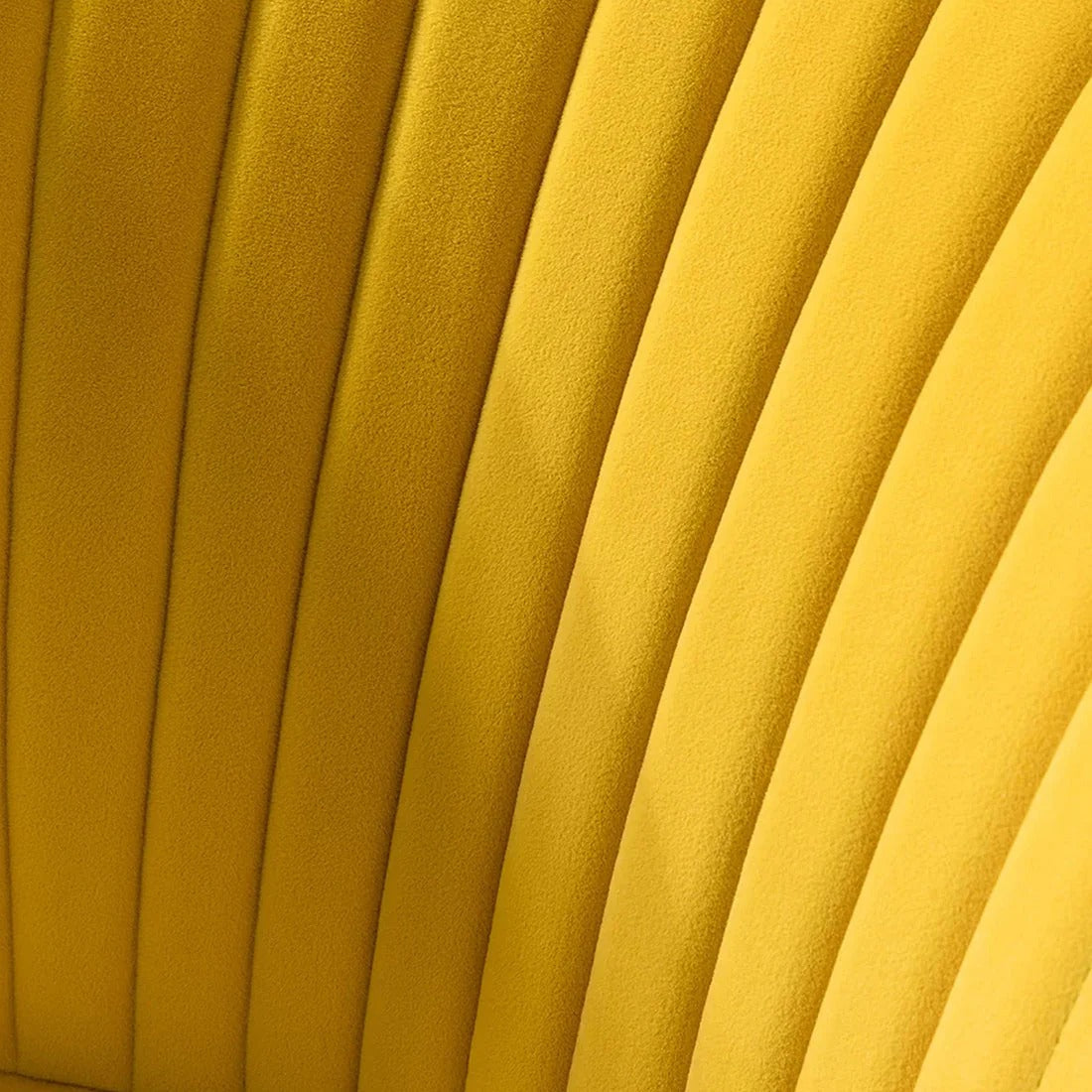 Tapered Gold-Leg Yellow Accent Chair