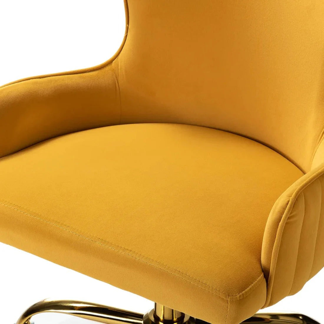 Luxury Yellow Velvet Accent Chair