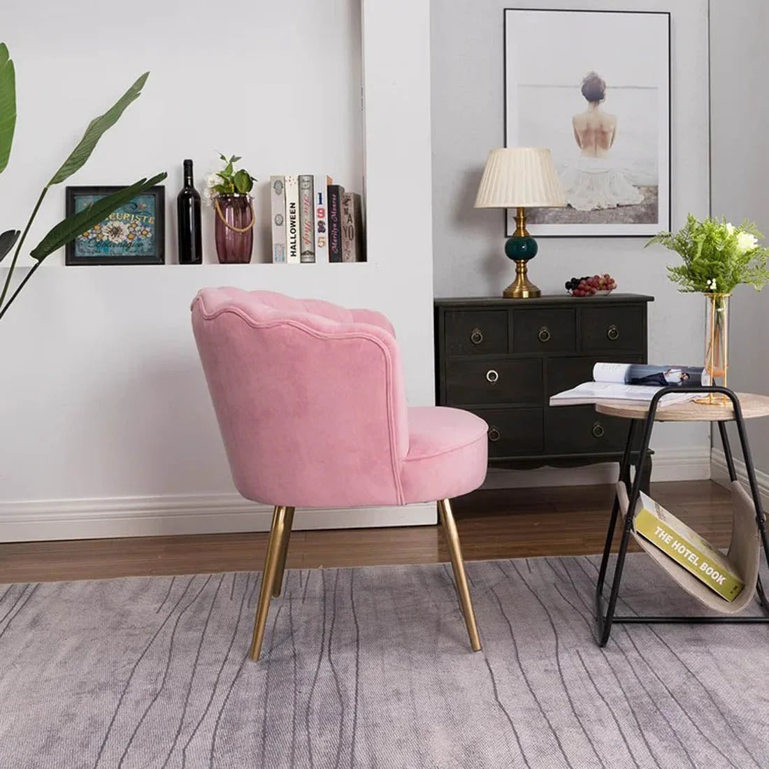 Pink Shell Accent Chair
