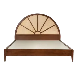 Sunburst Arc Rattan Bed