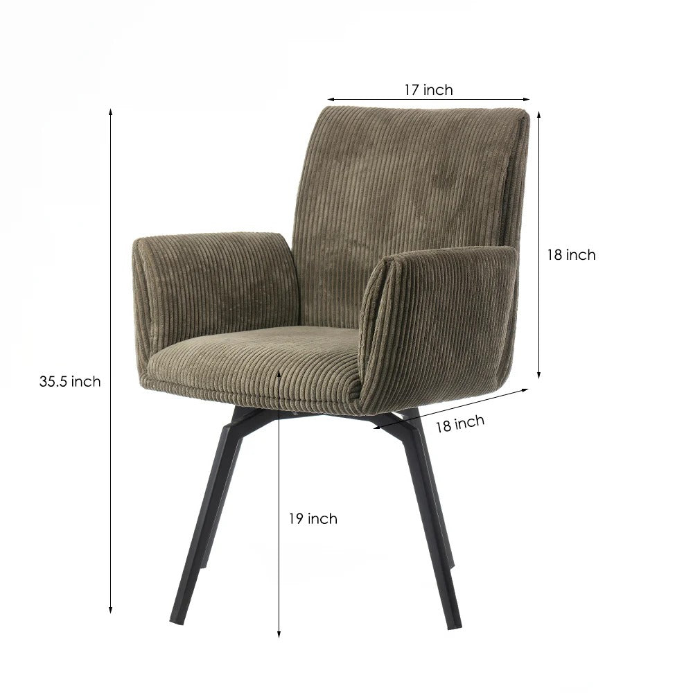 Ribbed Fabric Accent Chair