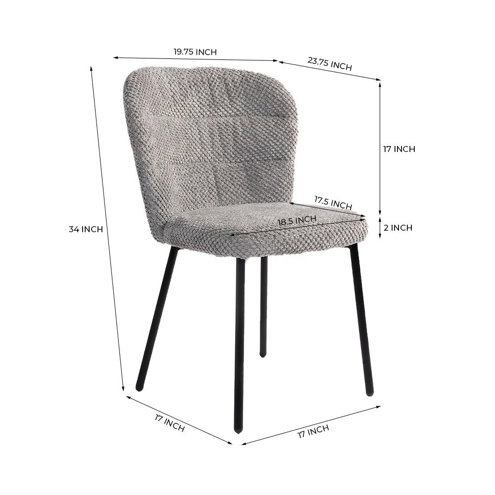 Textured Grey Dining Chair