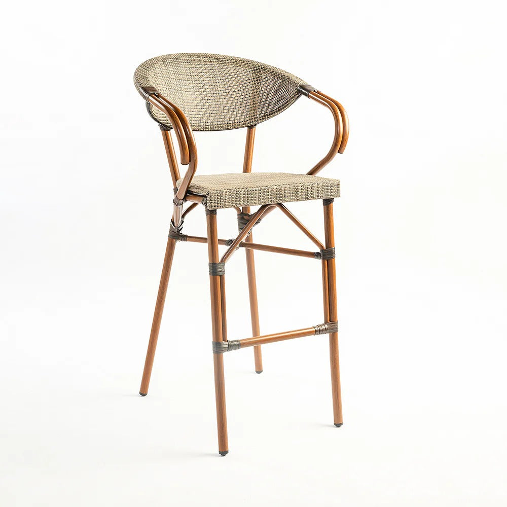 High Back Wicker Bar Chair