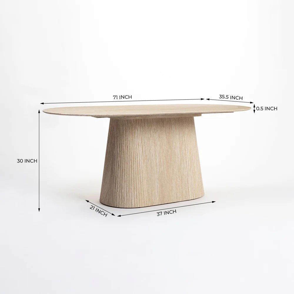 Oasis Travertine Pedestal DiningTable