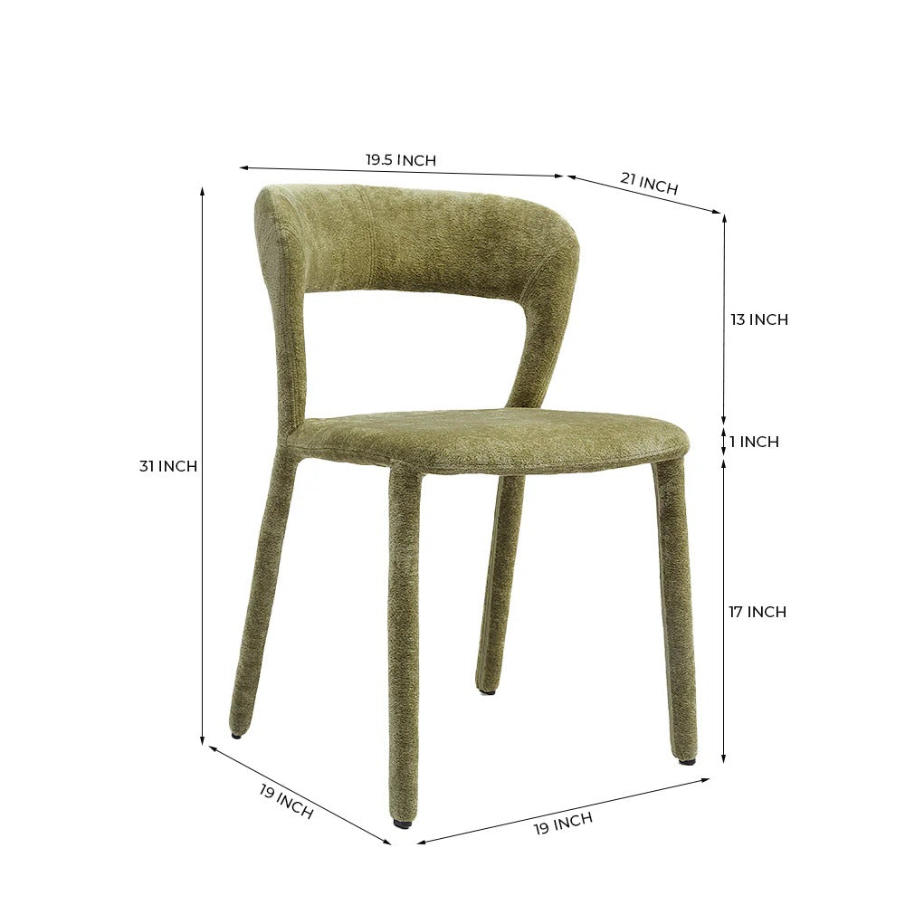 Modern Moss Upholstered Dining Chair
