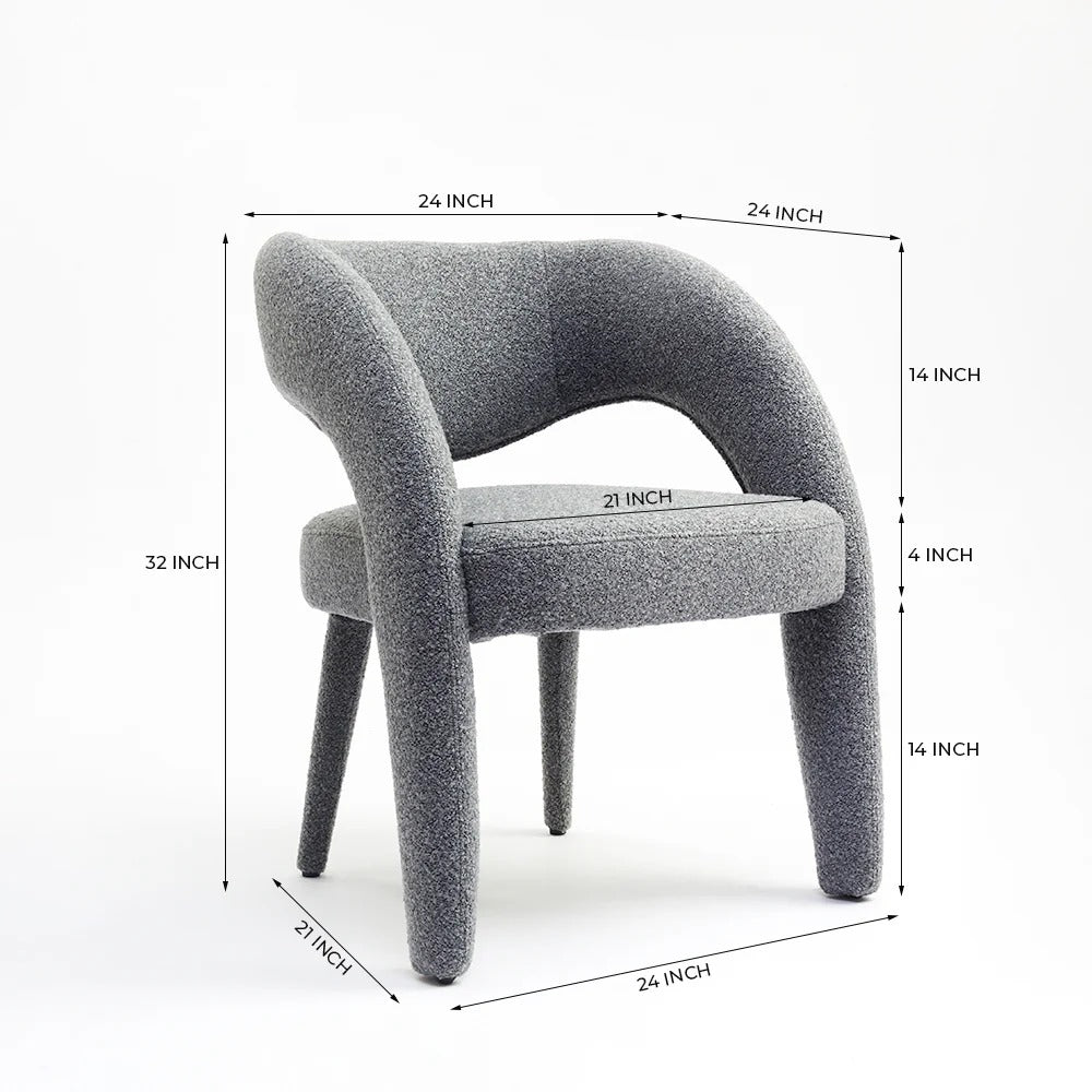 Modern Barrel-Back Upholstered Chair