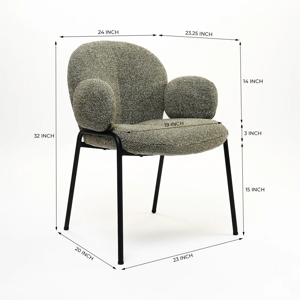 Plush Arm Dining Chair