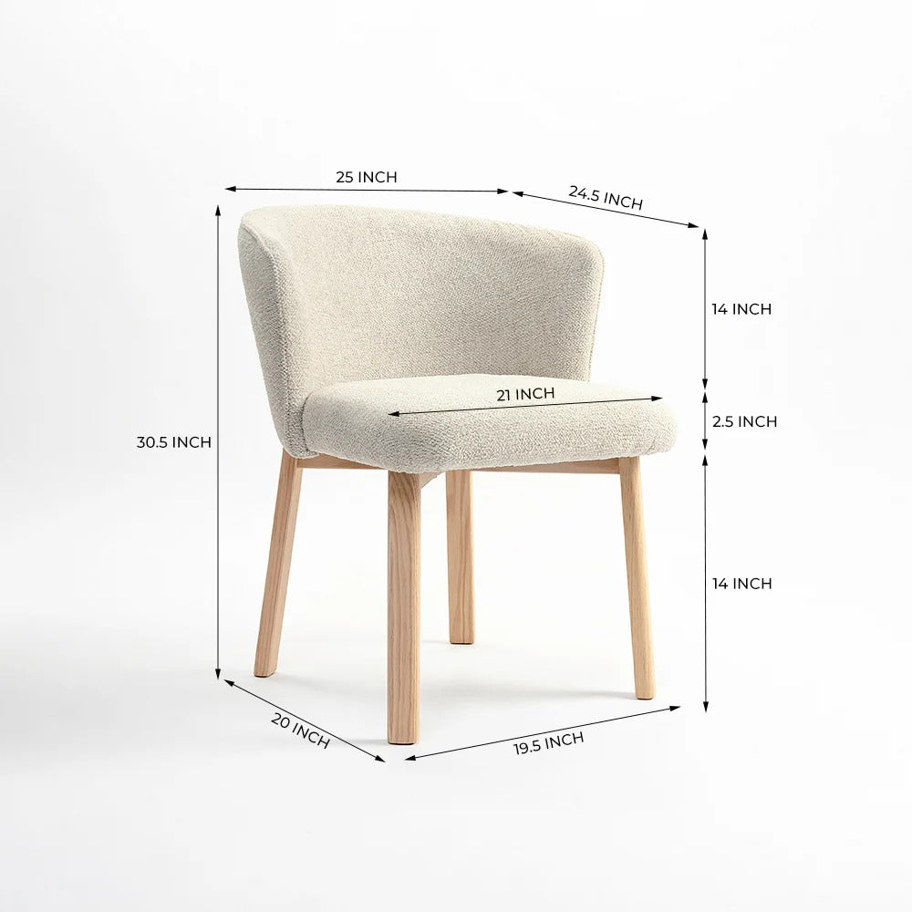 Upholstered Oak Dining Chair