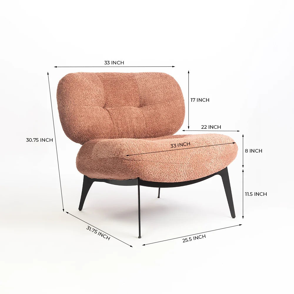 Rose Brown Hug Lounge Chair