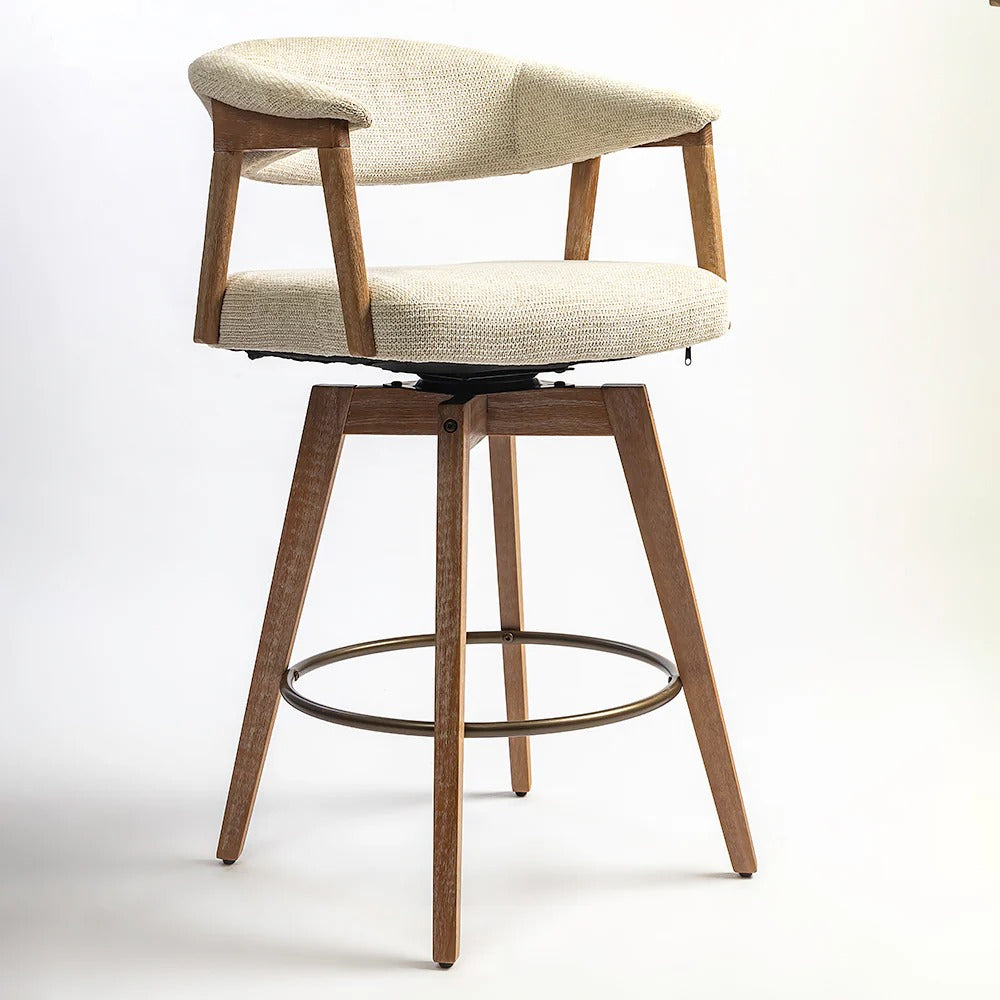 Mid-Century Fabric Bar Chair
