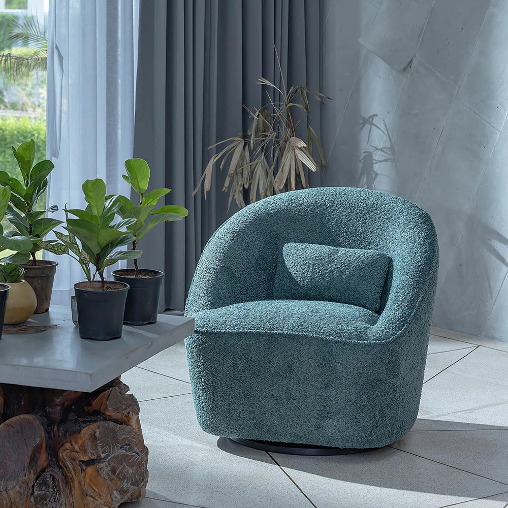 Dusty Rose Swivel Lounge Chair