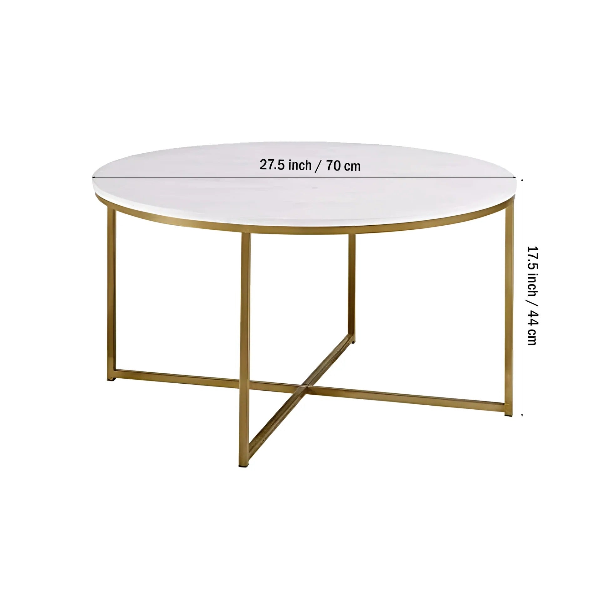 Minimalist Golden Metal Coffee Table