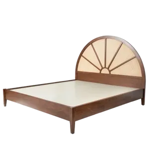 Sunburst Arc Rattan Bed