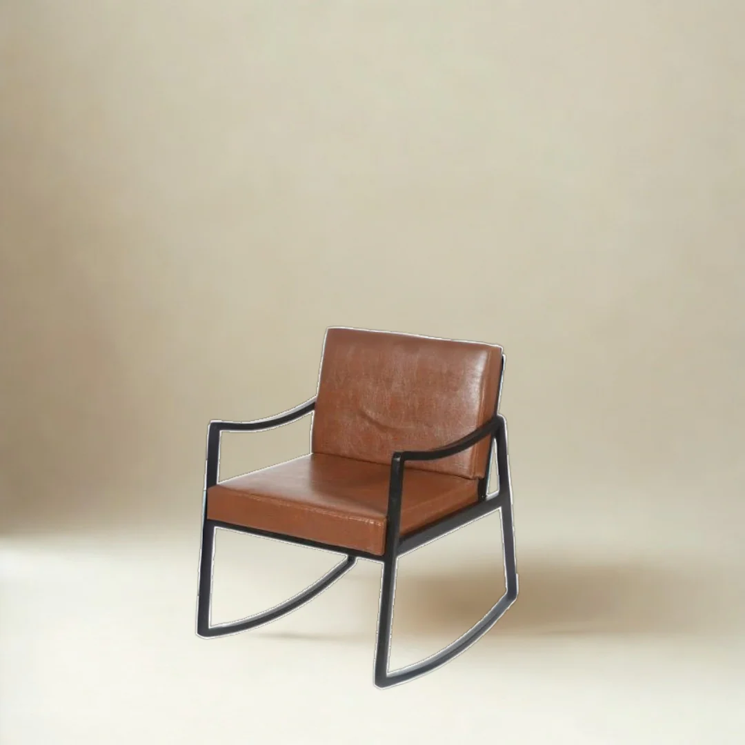 Modern Leather Rocking Chair