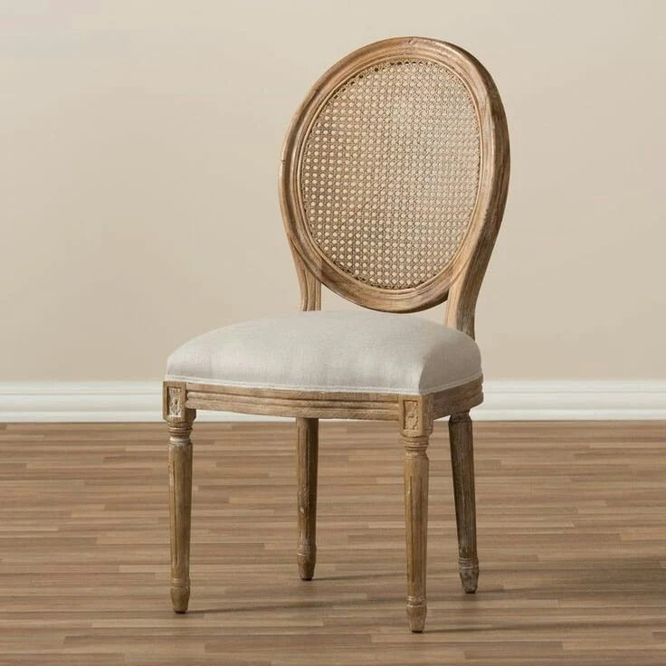 French Vintage Cane Back Restaurant Chair