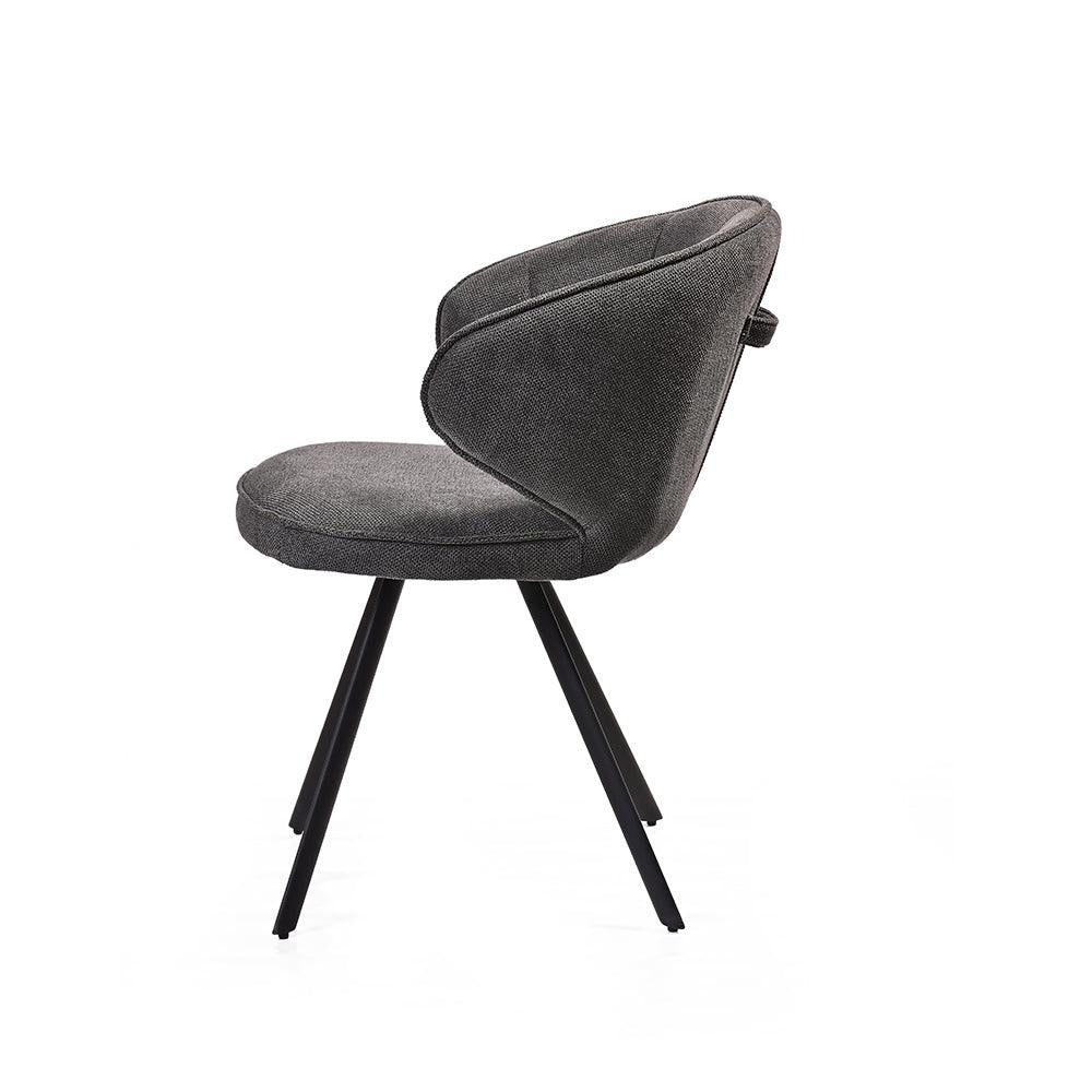 Textured Grey Upholstered Seat