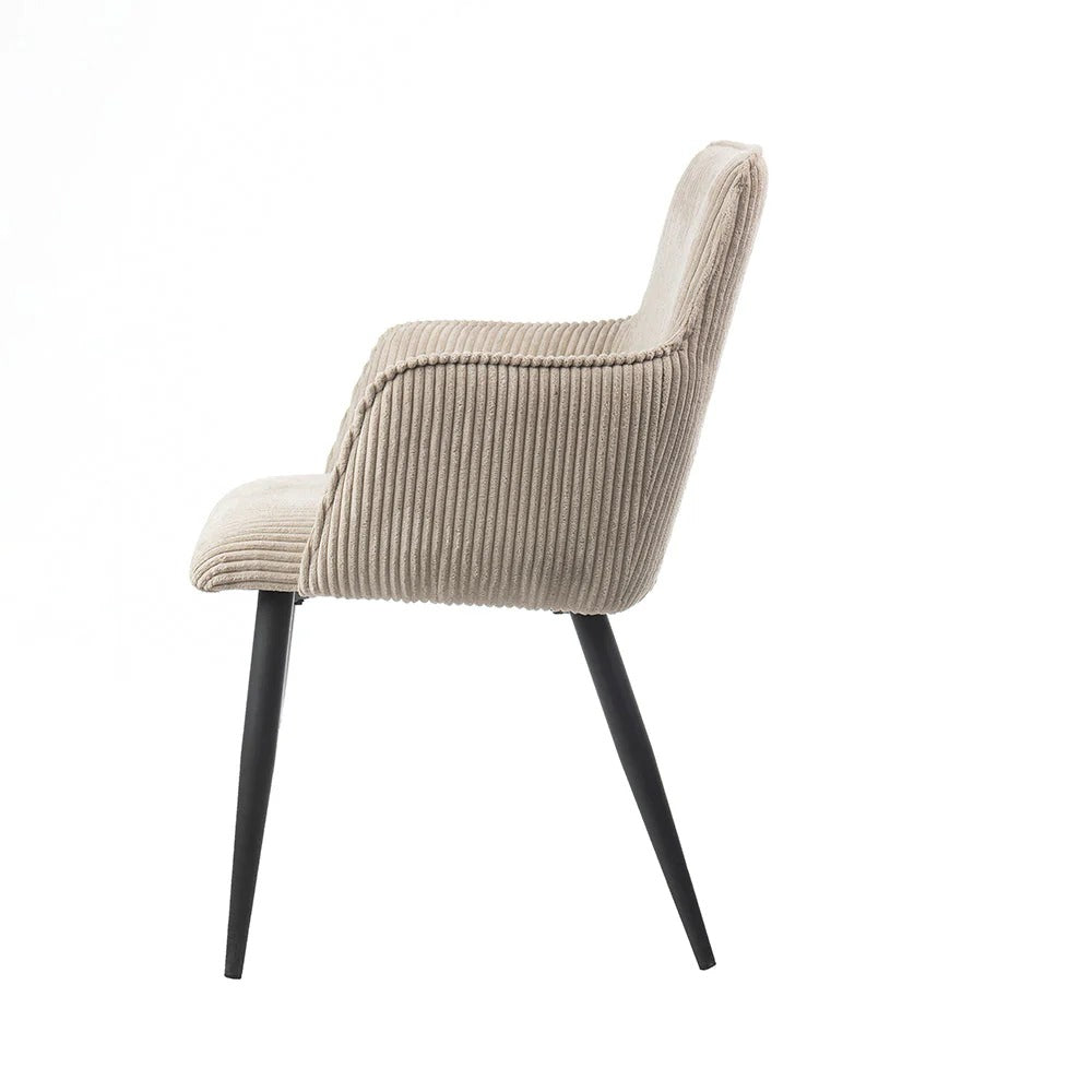 Ribbed Fabric Arm Chair