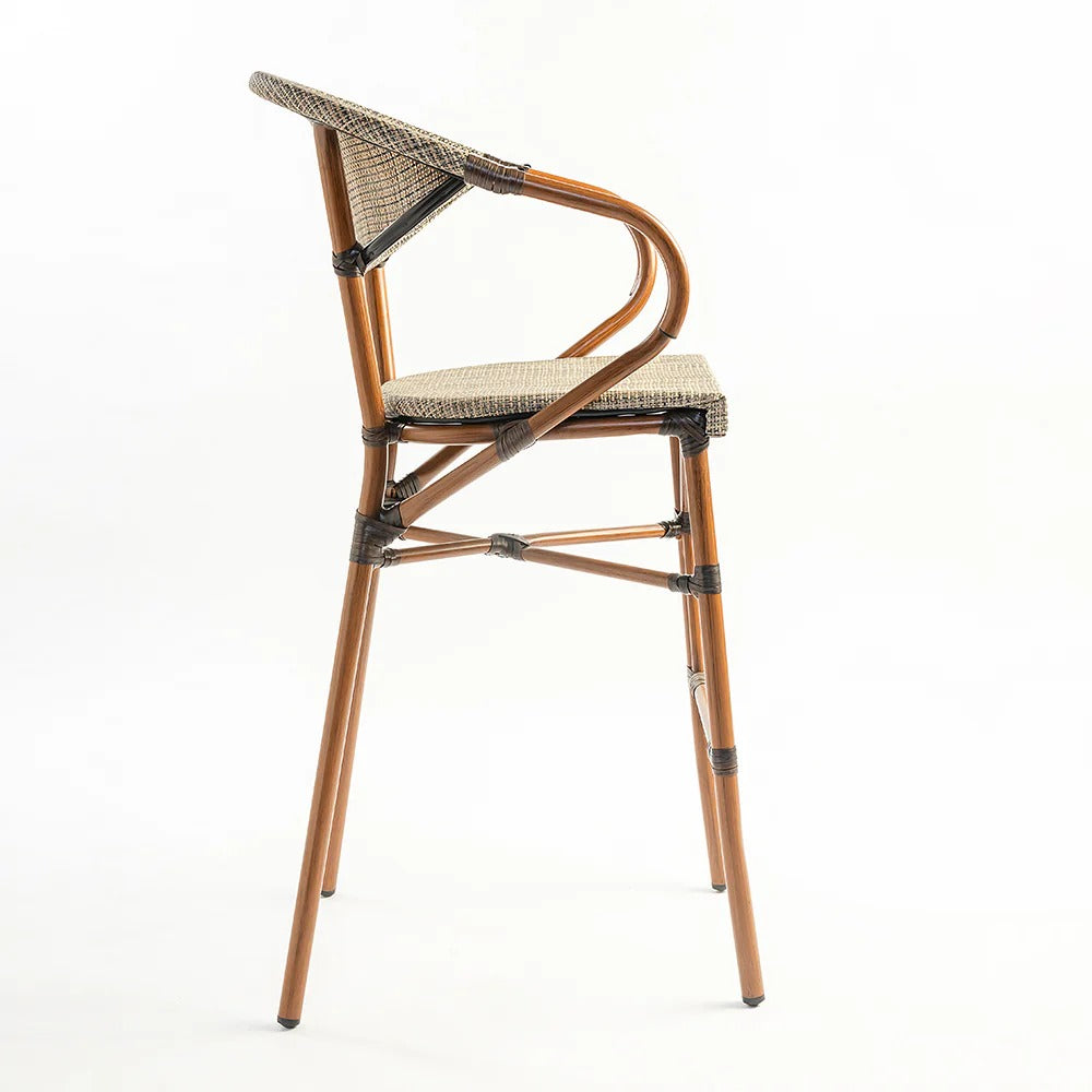High Back Wicker Bar Chair