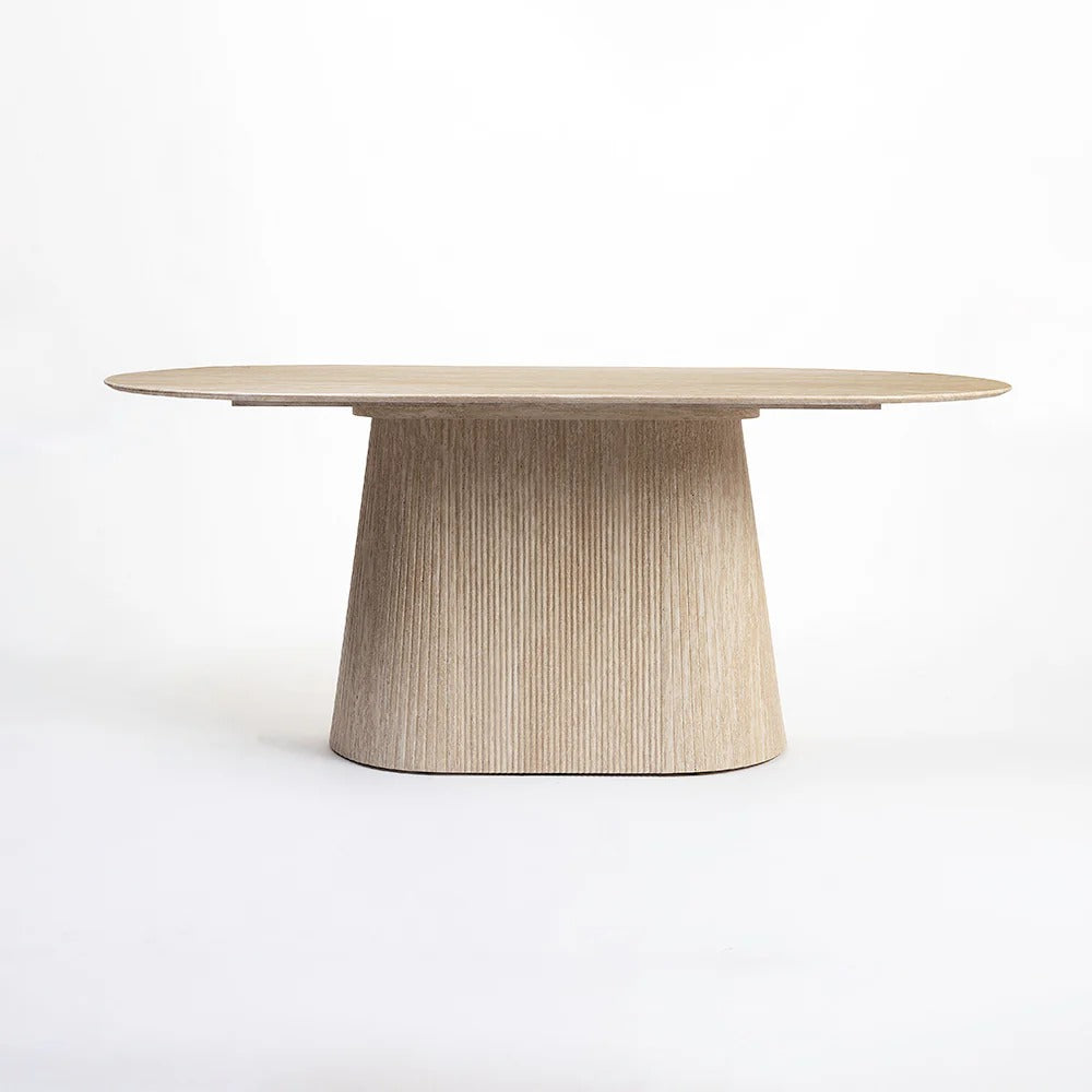 Oasis Travertine Pedestal DiningTable