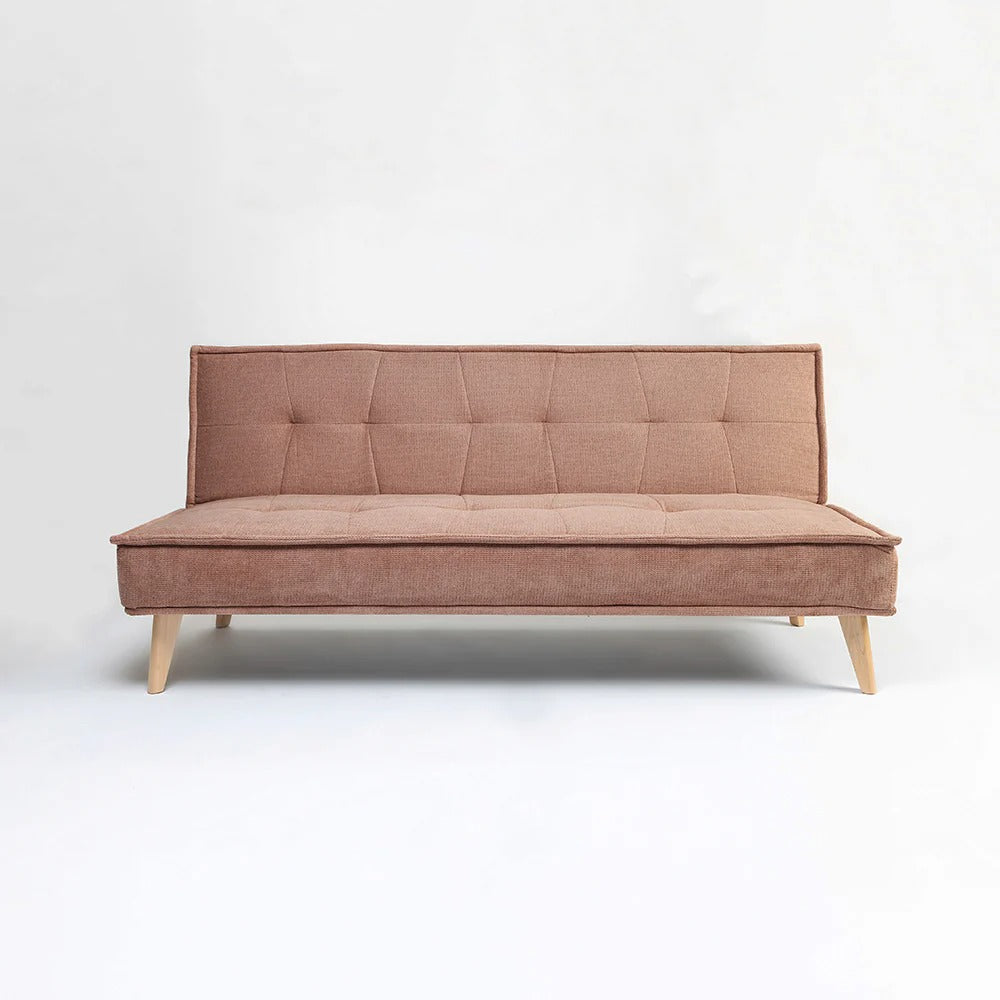Easevo Sofa with Bed In Pink Velvet