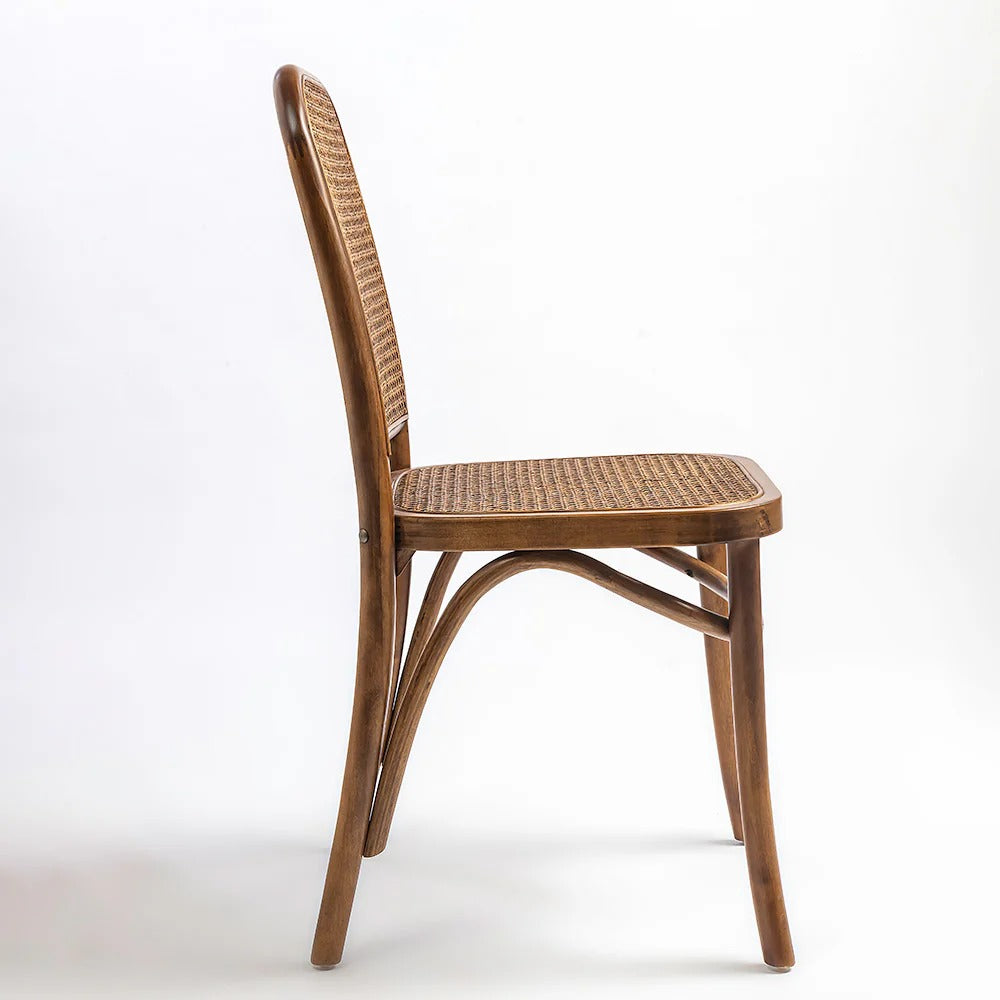 Vintage Rattan Cafe Side Dining Chair